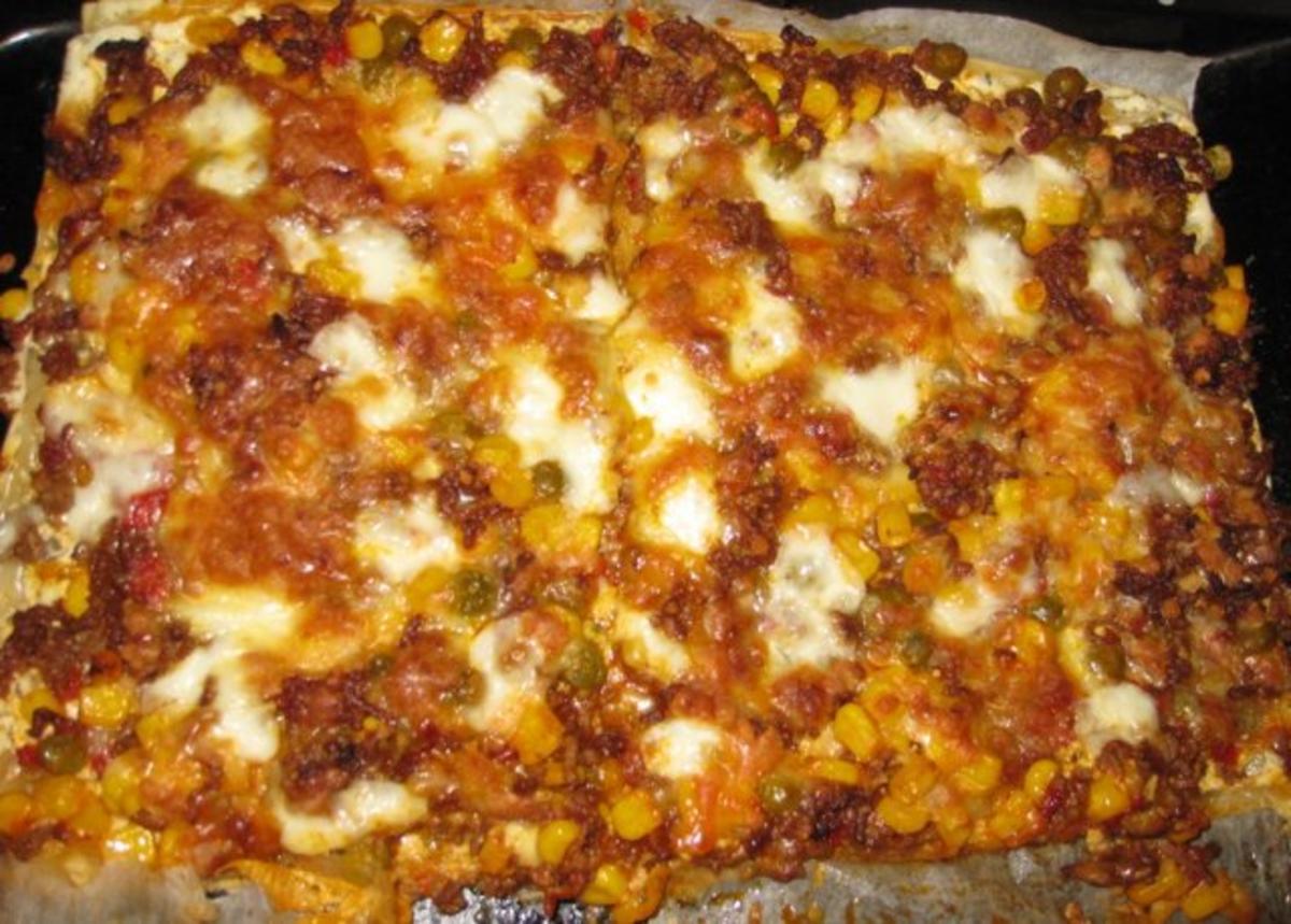 TexMex Blätterteigpizza - Rezept