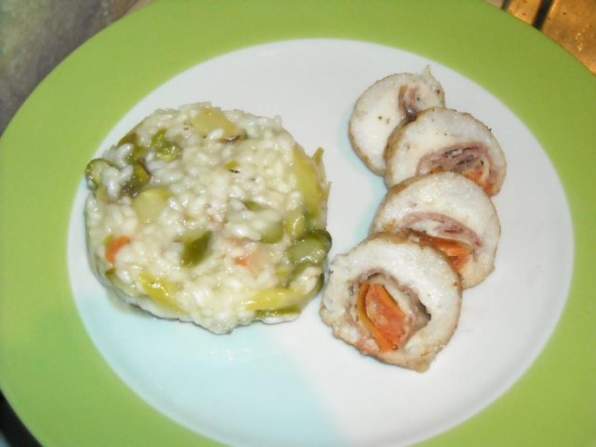 Fischroulade an Spargelrisotto - Rezept - Bild Nr. 2