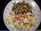 Bratkartoffeln mit Schinken und Pilzgemüse - Rezept