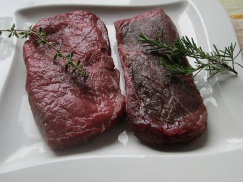 Steak, sanft gegart mit Zitronen Kräuterbutter - einfach - von Test00