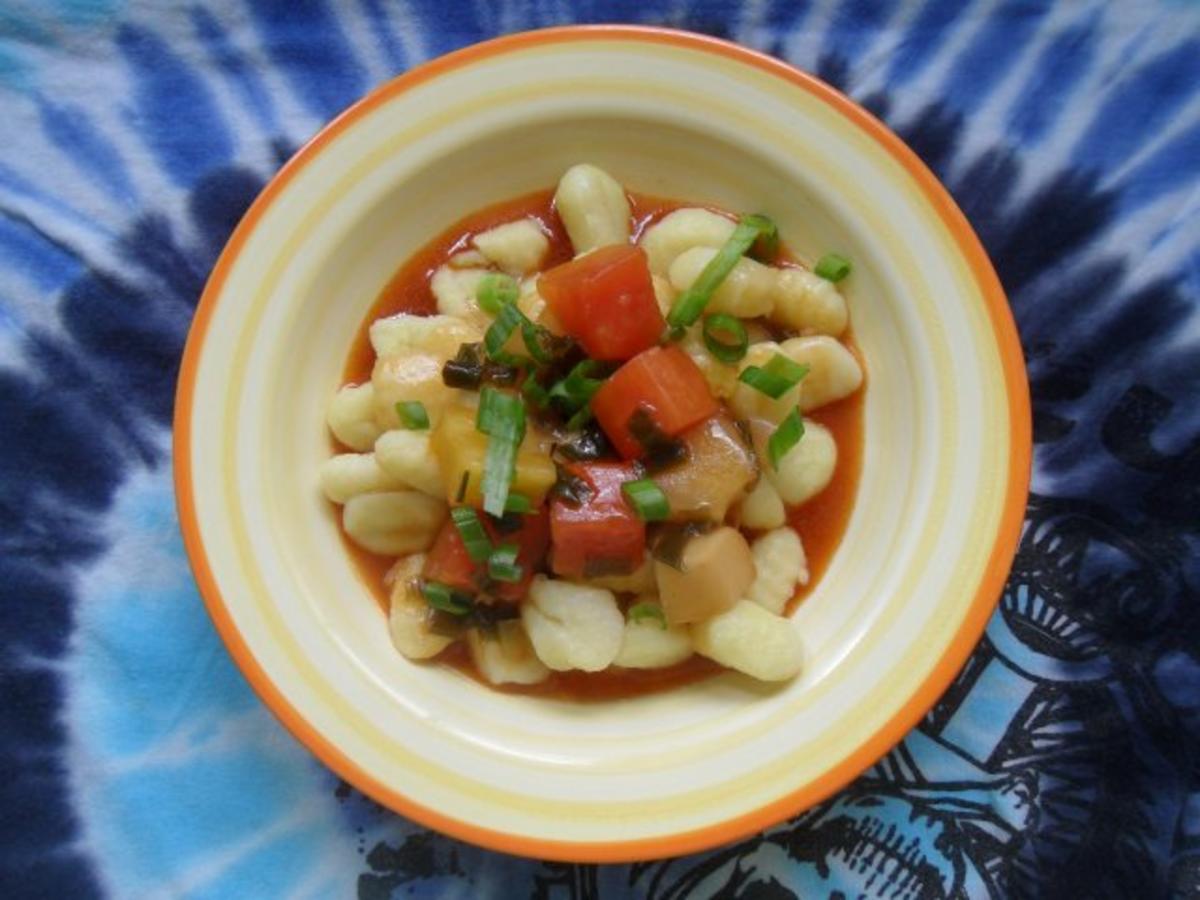 Bilder für Gnocchi süß-sauer; mit Früchten - Rezept