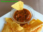 Dip:   TOMATENSALSA zu Tortillachips - Rezept