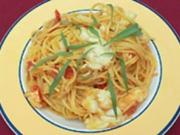 Halbe Langusten an Safransoße mit Spaghetti (Bruno Eyron) - Rezept