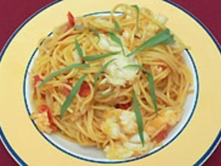 Halbe Langusten an Safransoße mit Spaghetti Bruno Eyron - von Das ...