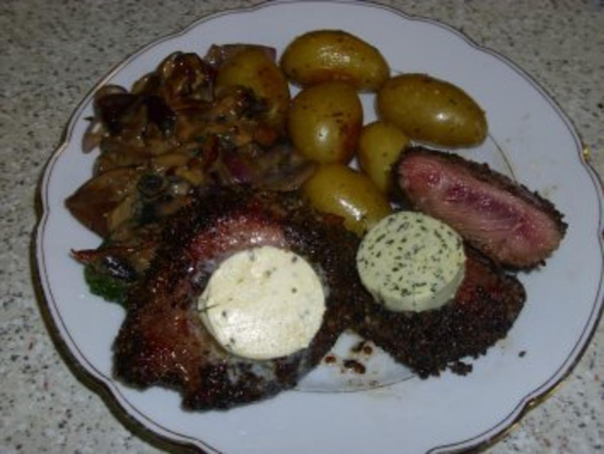 Rindersteak mit Rosmarinkartoffeln - Rezept