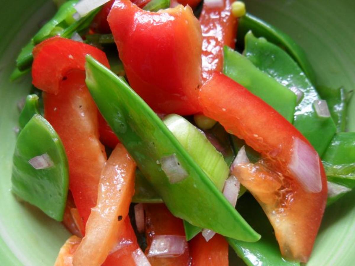 Zuckerschoten-Salat mit roter Paprika - Rezept - Bild Nr. 12