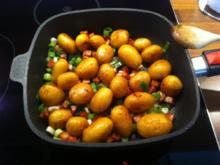 Rosmarinkartoffeln mit Kassler und Kräuterquark - Rezept
