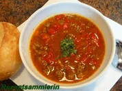 Suppe:     PAPRIKA - HACK - SUPPE  fruchtig-scharf - Rezept