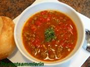 Suppe:     PAPRIKA - HACK - SUPPE  fruchtig-scharf - Rezept