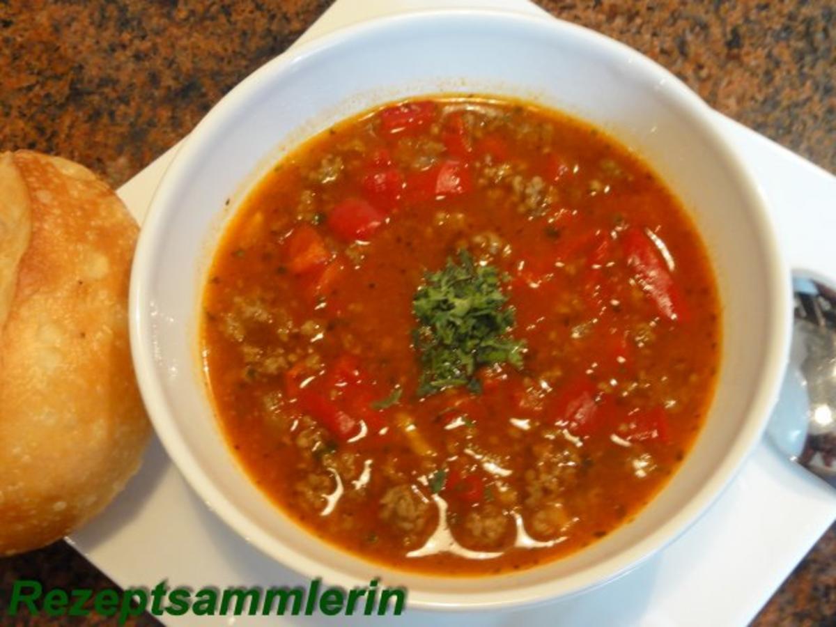 Bilder für Suppe: PAPRIKA - HACK - SUPPE fruchtig-scharf - Rezept