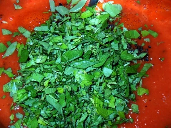 Spaghetti mit Tomaten-Wodka-Sugo und gebratenen scharfen Crevetten - Rezept - Bild Nr. 5