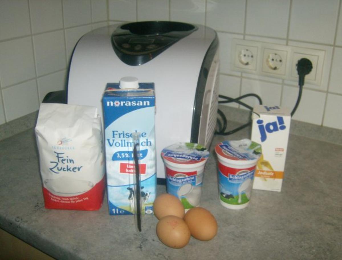 Bilder für Vanilleeis mit Milch und Sahne Rezept