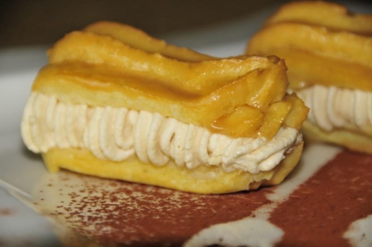 Bilder für Eclairs mit Moccasahne - Rezept