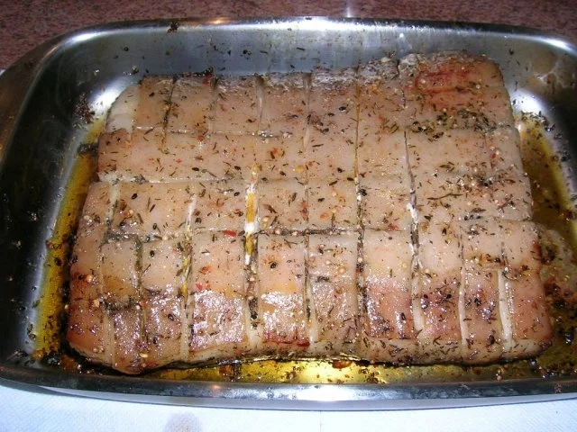 Schweinebauch  nach griechischer Suwlaki Art mit Ouzo und  Tzatziki - Rezept - Bild Nr. 10