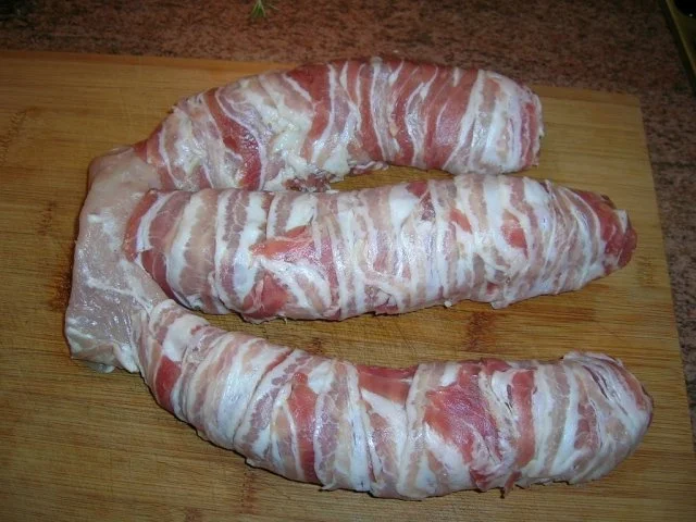 Zopf (gefüllt)  aus Schweinerücken  mit himmlischer Pflaumensauce - Rezept - Bild Nr. 5