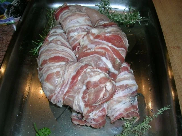 Zopf (gefüllt)  aus Schweinerücken  mit himmlischer Pflaumensauce - Rezept - Bild Nr. 11