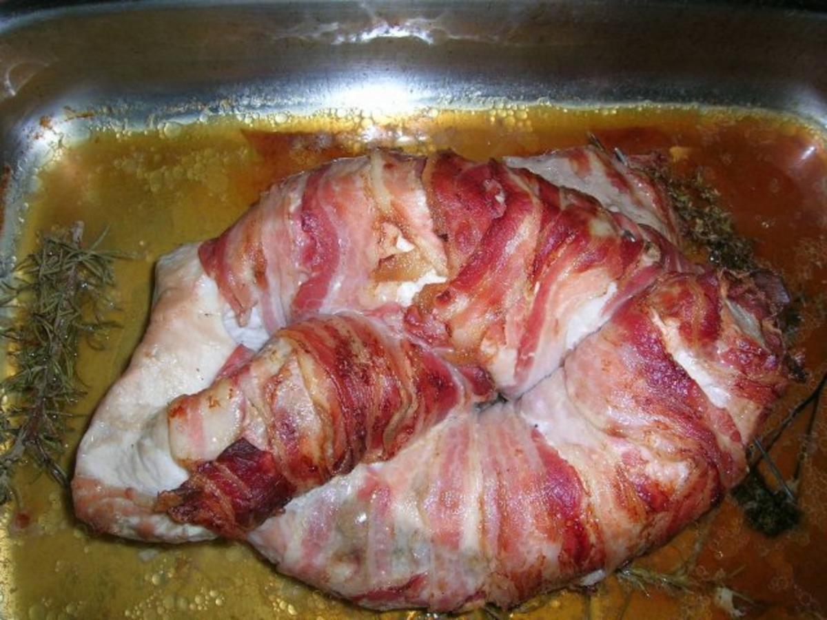 Zopf (gefüllt)  aus Schweinerücken  mit himmlischer Pflaumensauce - Rezept - Bild Nr. 14