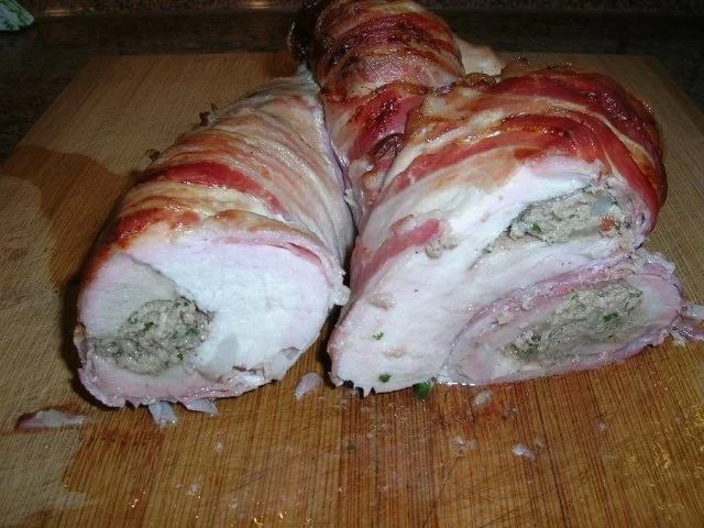 Zopf (gefüllt)  aus Schweinerücken  mit himmlischer Pflaumensauce - Rezept - Bild Nr. 18