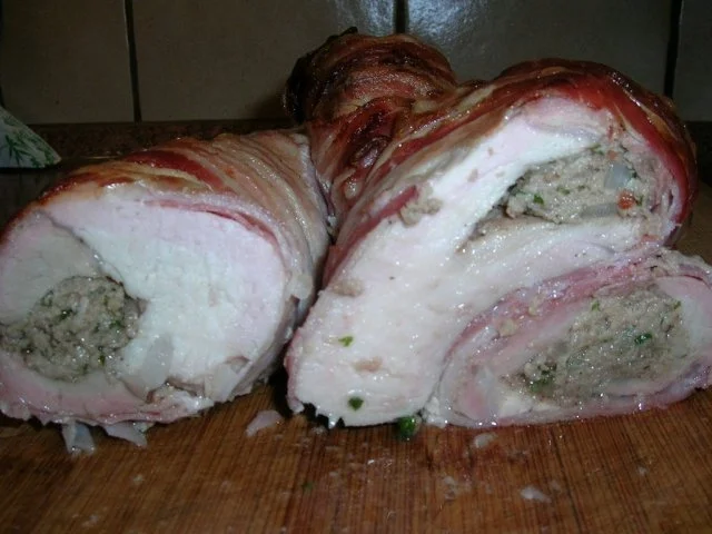 Zopf (gefüllt)  aus Schweinerücken  mit himmlischer Pflaumensauce - Rezept - Bild Nr. 19