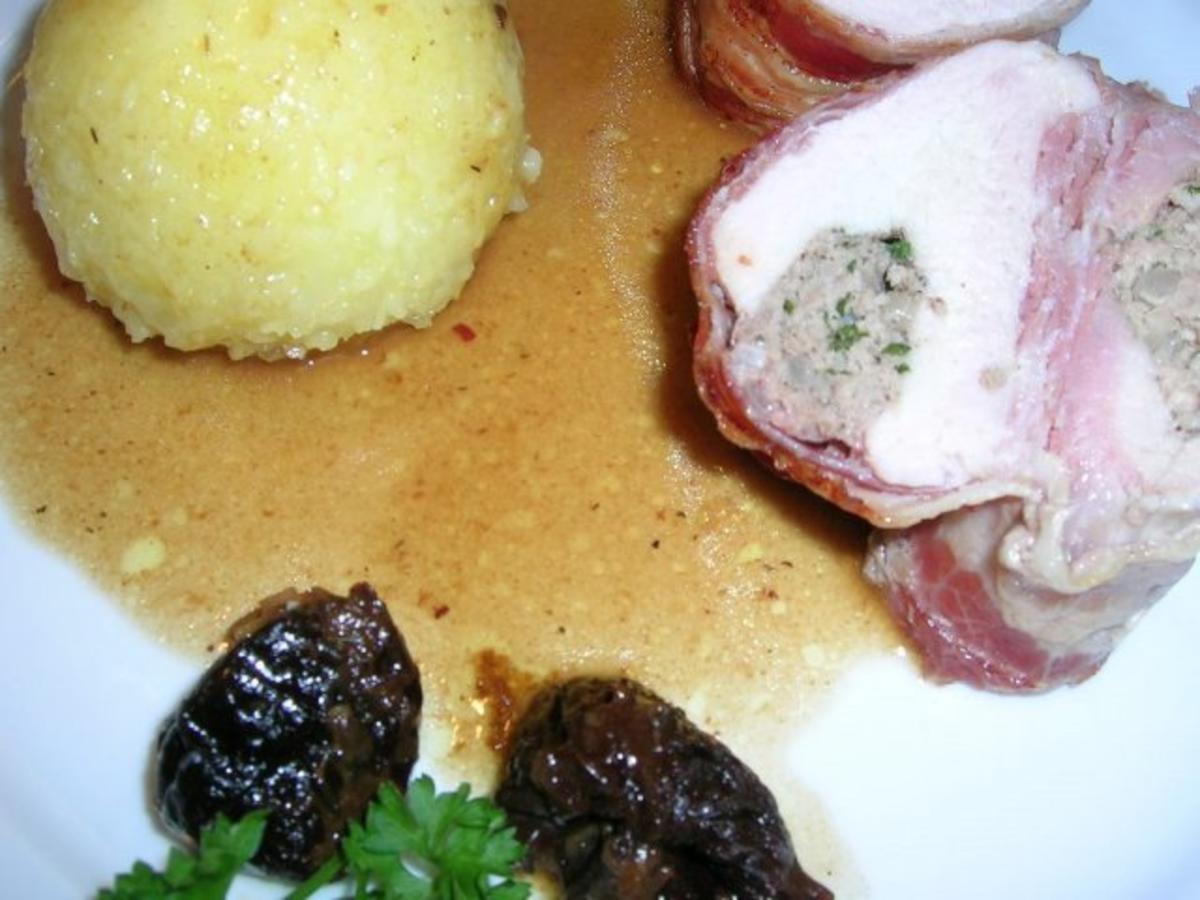 Zopf (gefüllt)  aus Schweinerücken  mit himmlischer Pflaumensauce - Rezept - Bild Nr. 23