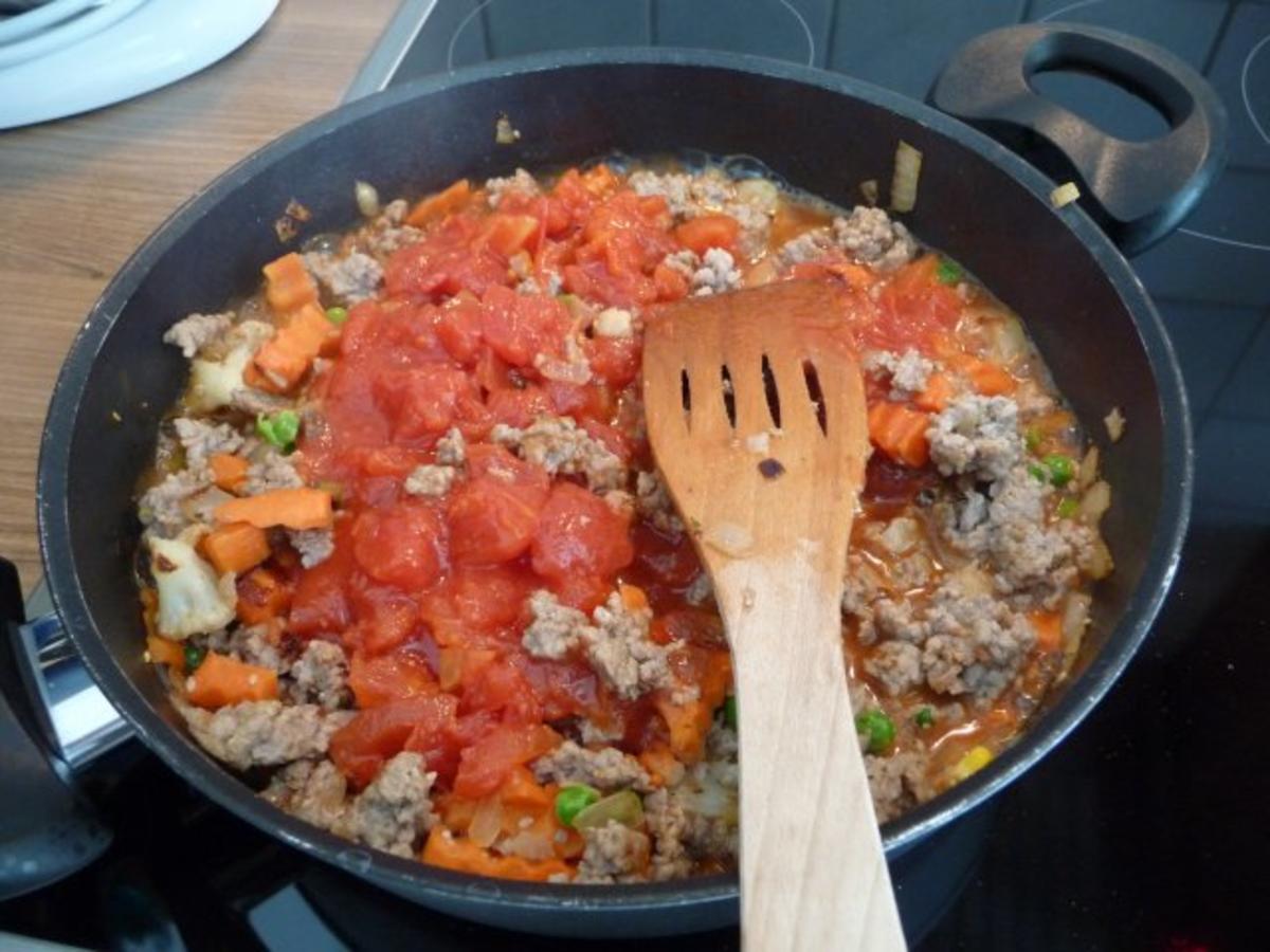 Hackfleisch : Putenhack-Bolonese mit Nudeln - Rezept - Bild Nr. 5