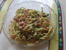 Spaghetti in Pilz-Sahnesoße - Rezept
