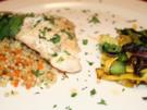 Seezungenfilet in Weincreme-Soße mit Squash-Bändern und Tri-Color-Couscous - Rezept