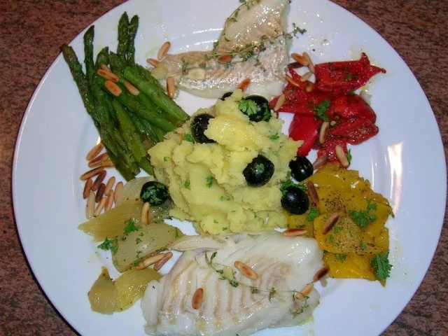 Kabeljau mit Zitronenkartoffelstampf an viel frischem Gemüse - lecker,leichte Sommerkost - Rezept - Bild Nr. 7