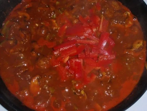 Rezept: Champignon-Gemüse-Nudel-Pfanne Bild Nr. 5 Champignon-Gemüse-Nudel-Pfanne - Rezept - Bild Nr. 5