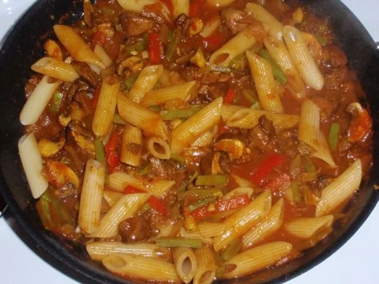 Rezept: Champignon-Gemüse-Nudel-Pfanne Bild Nr. 7 Champignon-Gemüse-Nudel-Pfanne - Rezept - Bild Nr. 7