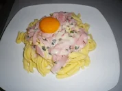 Schinkenspätzle mit Kräutern - Rezept