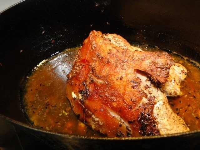 Schweinekrustenbraten mariniert NT  mit Jaromakohl - Rezept - Bild Nr. 5