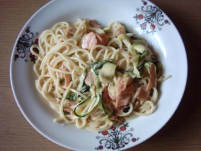 Pastasoße Lachs-Sahnesoße - Rezept