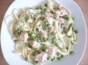 Linguine mit Erbsen und Rächerlachs - Rezept