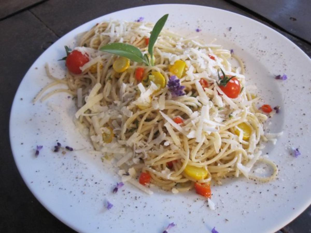 Salbei-Spaghetti mit buntem Allerlei - Rezept - Bild Nr. 4