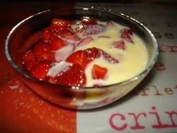 vanillereis und erdbeeren - Rezept