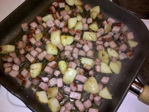 Fleisch: Kartoffel-Fleischkäsepfanne - Rezept - Bild Nr. 3