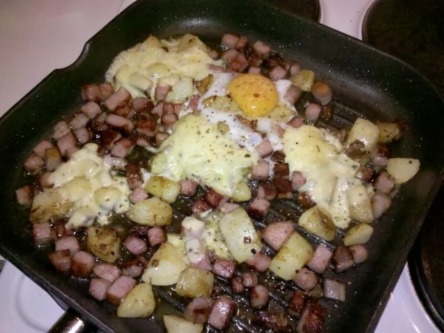 Fleisch: Kartoffel-Fleischkäsepfanne - Rezept - Bild Nr. 4