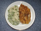 Hähnchen Cordonbleu mit Kohlrabi-Erbsengemüse - Rezept