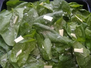 Blattspinat aus dem Ofen - Rezept