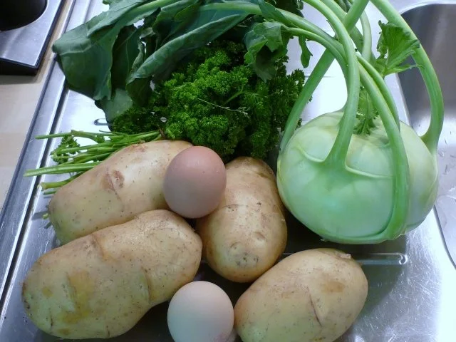 Kohlrabi - Spaghetti an Kartoffelnestern - - Rezept - Bild Nr. 2