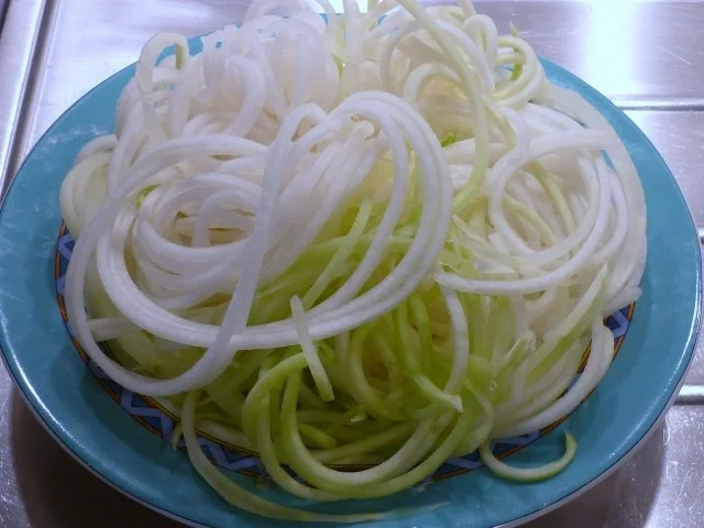 Kohlrabi - Spaghetti an Kartoffelnestern - - Rezept - Bild Nr. 4