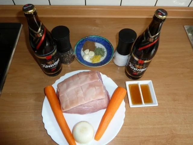 Rezept: Krustenbraten mit Biersosse Krustenbraten mit Biersosse - Rezept