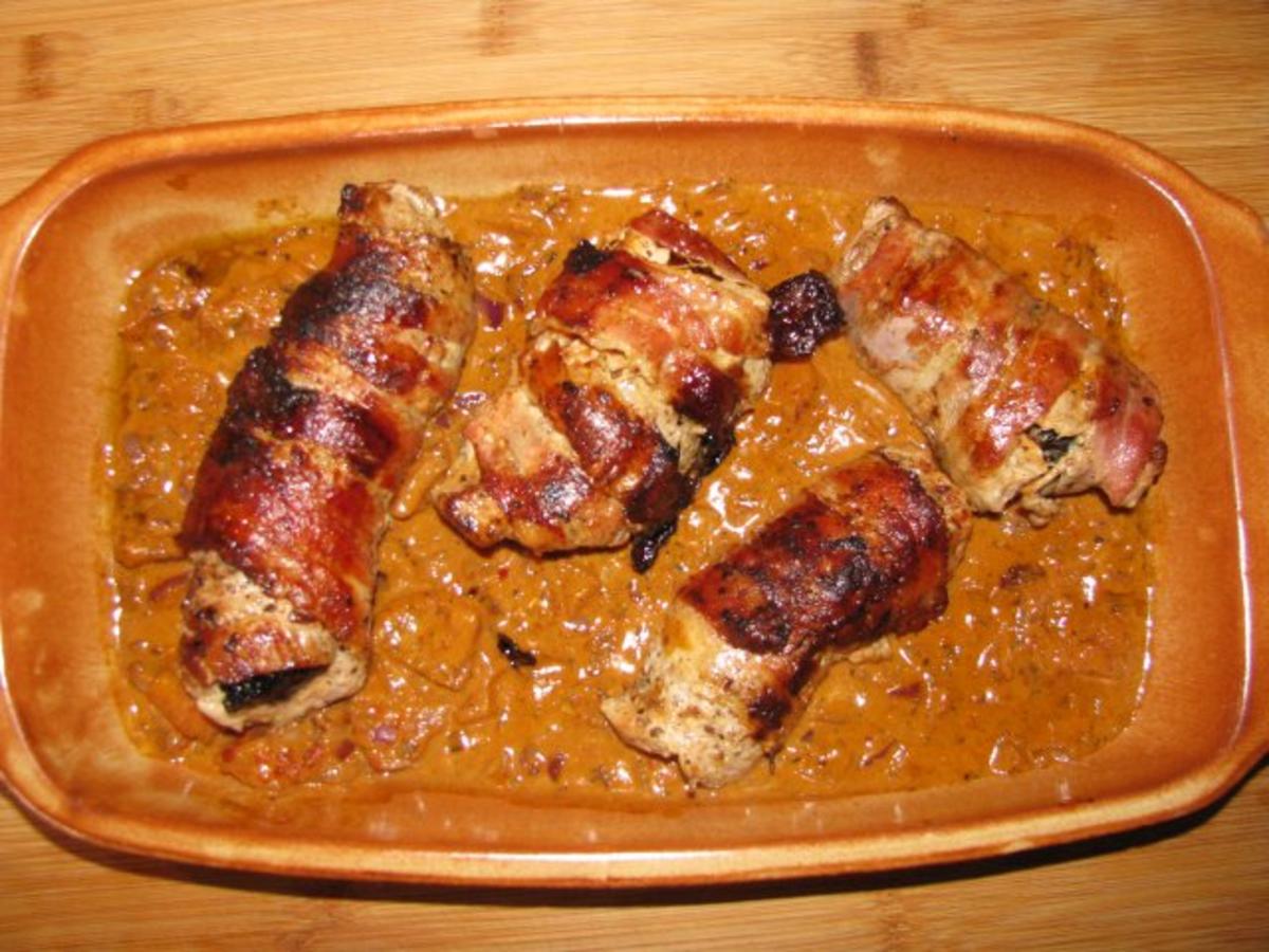 Fleisch: Schnitzelröllchen mit Pflaumenfüllung - Rezept - Bild Nr. 4