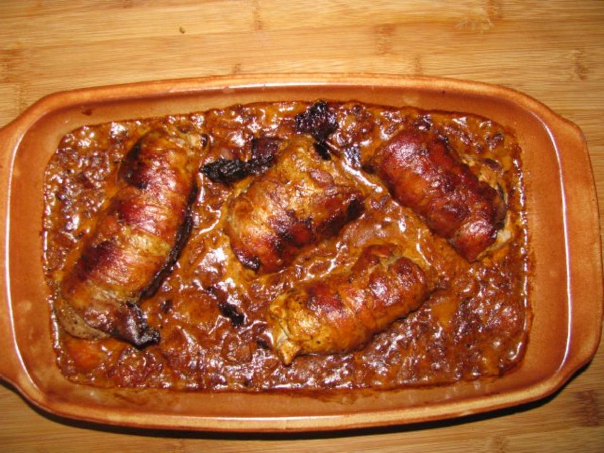 Fleisch: Schnitzelröllchen mit Pflaumenfüllung - Rezept - Bild Nr. 5