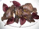 Wild: Wildhasenkeulen in Rotweinsoße - Rezept