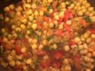 Kichererbsen in pikanter Tomatensoße zu Reis - Rezept