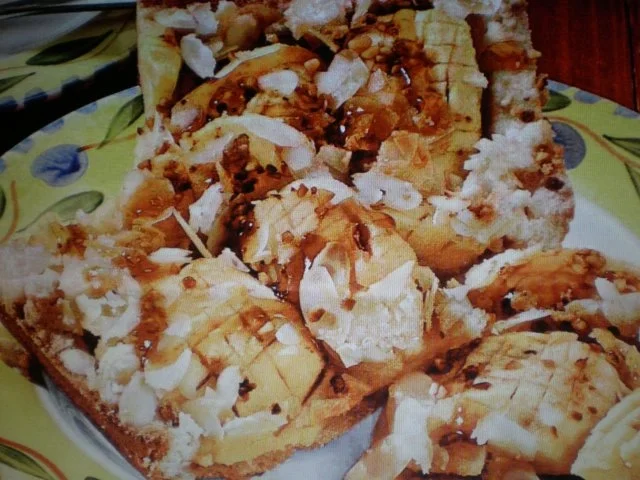 Apfelkuchen mit Knusperkrokant - Rezept