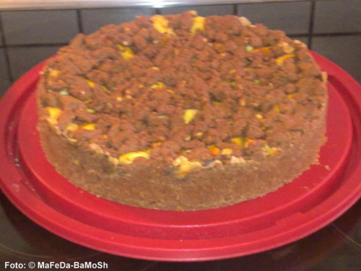 Bilder für Pfirsichkuchen mit Schokostreusel - Rezept