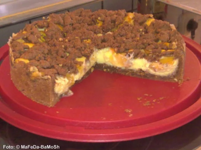 Rezept: Pfirsichkuchen mit Schokostreusel Bild Nr. 2 Pfirsichkuchen mit Schokostreusel - Rezept - Bild Nr. 2